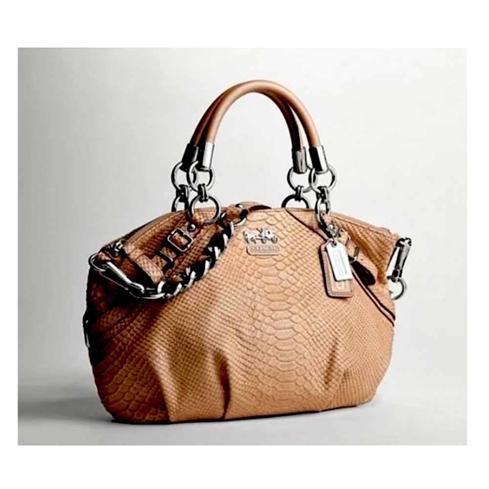 RARE COACH ✨ Madison Lindsey Embossed Croc Handbag -